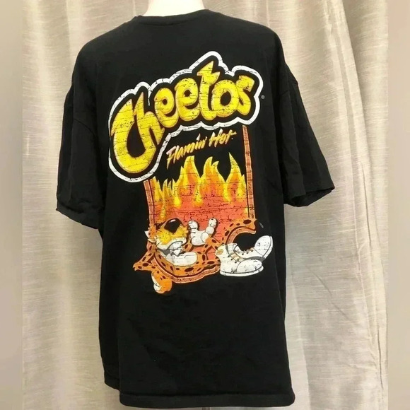 CHEETOS Black Short Sleeve Flamin Hot Graphic Tee - Picture 1 of 4